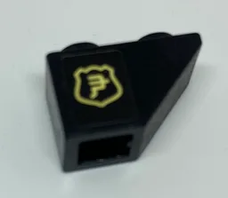Slope, Inverted 45 2 x 1 with Yellow Ninjago Logogram in Shield Pattern Model Right Side (Sticker) - Set 70607