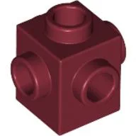 Brick Special 1 x 1 Studs on 4 Sides / Dark Red