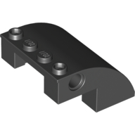 Lego Brick Curved 4 x 4 x 2 with Holes / Black