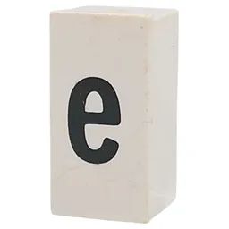 Tile Special 1 x 2 x 5/6 with Stud Hole in End with 'e' Print