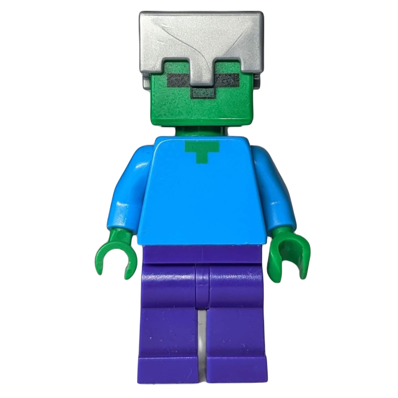 Lego Zombie, Flat Silver Helmet