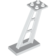 Lego Support 2 x 4 x 5 Stanchion Inclined [5mm wide posts] / White