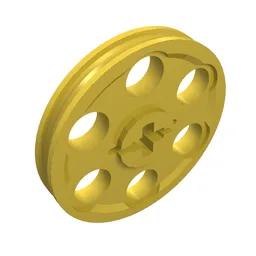 Technic Wedge Belt Wheel [aka Pulley] / Yellow