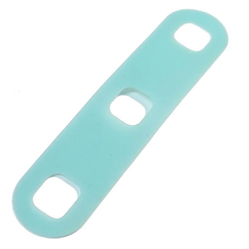 Lego Clikits Connector, Strip 2 x 8 with Rounded Ends and 3 Holes [Rubber] / Trans-Very Lt Blue