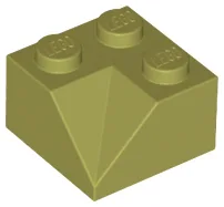 Slope 45 2 x 2 Double Concave / Olive Green