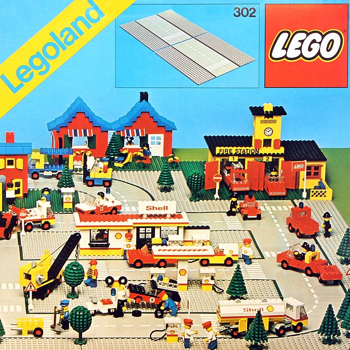 Lego Straight Road Plates (without crosswalk)
