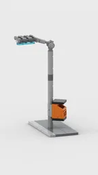 Streetlight with trash can
