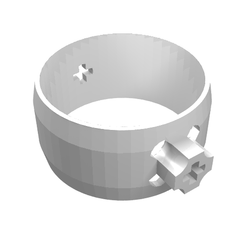 Lego Technic Cylinder 4 x 4 x 1 2/3 with Axle Holes / White