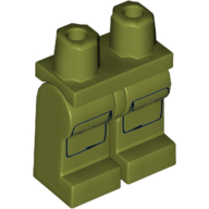 Lego Hips and Olive Green Legs with Pockets/Knee Pads / Olive Green