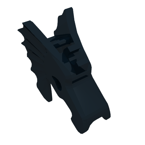 Lego Animal / Creature Accessory, Horse Battle Helmet [Winged, One Clip] / Black