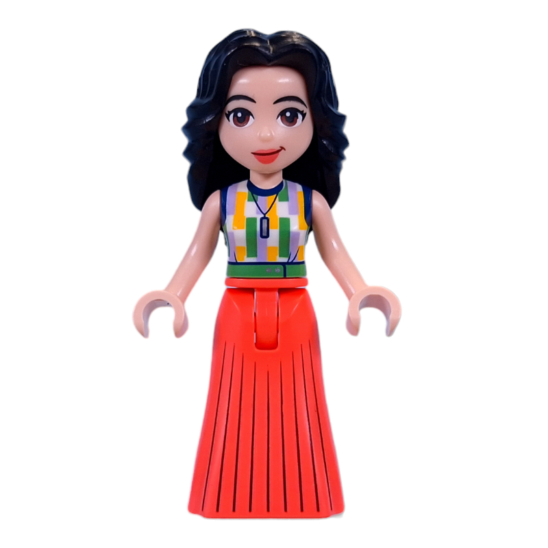 Lego Emma - Adult, White Top, Coral Dress