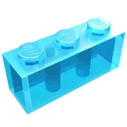 Brick 1 x 3 / Trans-Light Blue