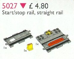 Lego Start-Stop Rail and Straight Rail