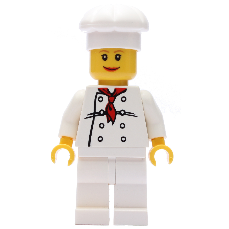 Lego Chef, Woman, Red Neckerchief