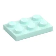 Plate 2 x 3 / Light Aqua