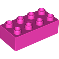 Lego Duplo Brick 2 x 4 / Dark Pink