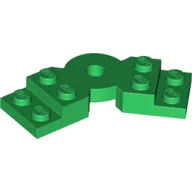 Plate Angled 2 x 2 with Step and Hole in Center / Green