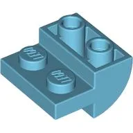 Brick Curved Inverted 2 x 2 with 1 x 2 Cutouts / Medium Azure