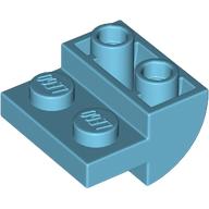 Lego Brick Curved Inverted 2 x 2 with 1 x 2 Cutouts / Medium Azure