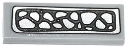 Tile 1 x 3 with Silver Crocodile Scales Pattern (Sticker) - Set 70126