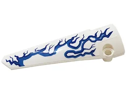 Technic, Panel Fairing # 5 Long Smooth, Side A with Blue and Dark Azure Lightning Pattern (Sticker) - Set 42128