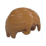 Lego Hair Swept Right with Front Curl / Medium Nougat