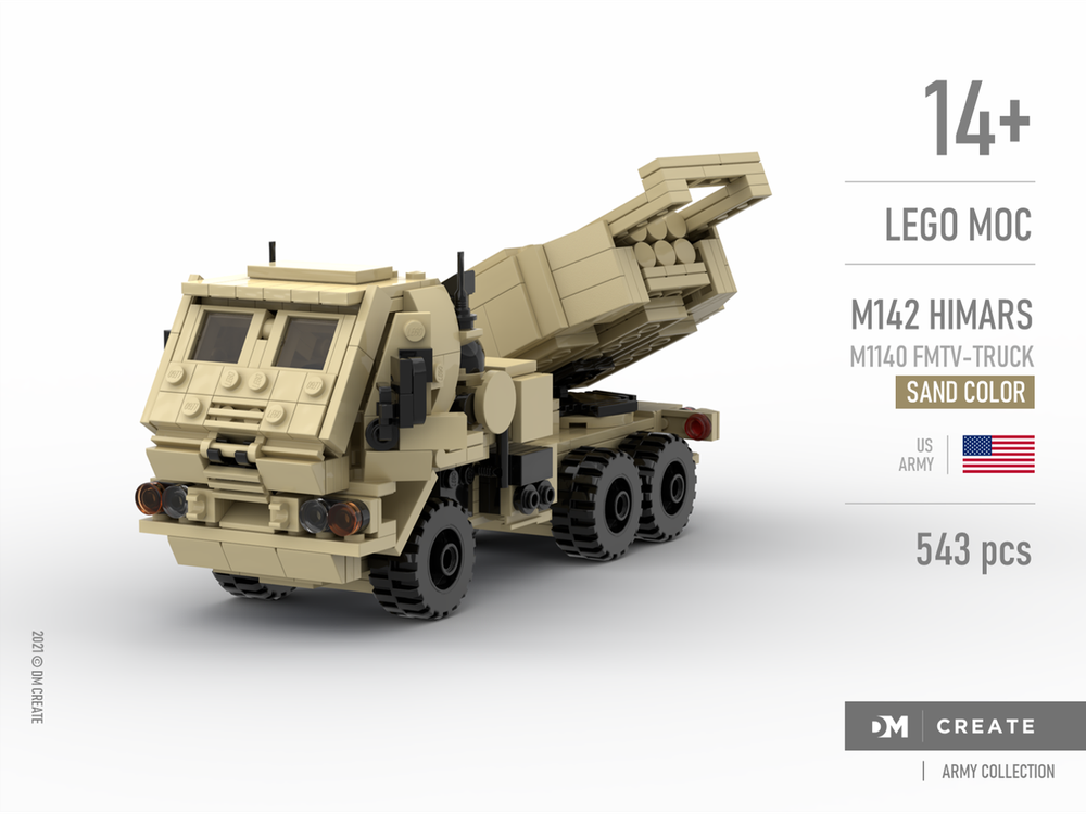 Lego Army collection - M142 HIMARS - M1140 FMTV-TRUCK (sand color) - US Army
