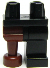 Lego Hips and 1 Black Left Leg, 1 Reddish Brown Pirate Peg Leg