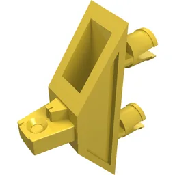 Technic Connector 3 x 1 x 4 with Two Pins and Click Hinge / Yellow