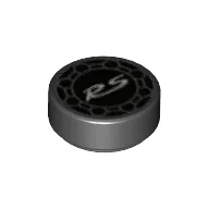 Tile Round 1 x 1 with Porsche RS Print