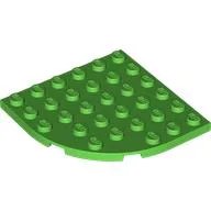 Plate Round Corner 6 x 6 / Bright Green