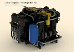 Stable compressor with high flow rate