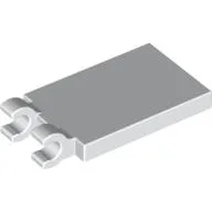 Tile Special 2 x 3 with 2 Clips [Thick Open O Clips] / White