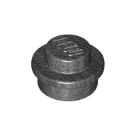 Plate Round 1 x 1 with Solid Stud / Pearl Titanium