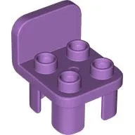 Duplo Chair with 4 Studs and Rounded Back / Medium Lavender