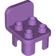 Lego Duplo Chair with 4 Studs and Rounded Back / Medium Lavender