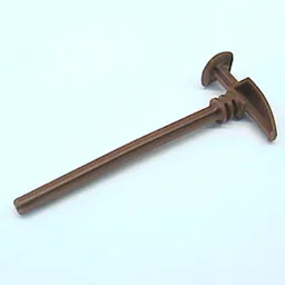 Large Figure Weapon Sword, Long Axle Hammer 1 x 10 / Brown
