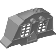 Boat Section, Stern Brick 7 x 16 x 7 with Two Windows / Light Bluish Gray