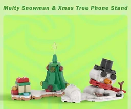 Melty Snowman & Xmas Tree Phone Stand