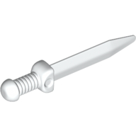 Lego Weapon Sword with Thick Crossguard (Roman Gladius) / White