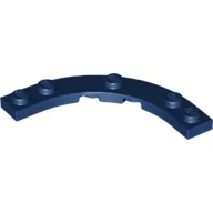 Plate Round Corner 5 x 5 with 4 x 4 Round Cutout / Dark Blue