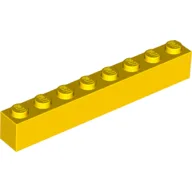 Brick 1 x 8 / Yellow