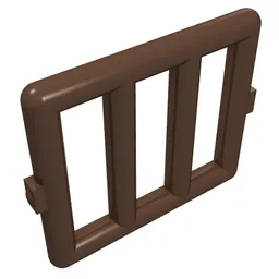 Bar 1 x 4 x 3 Window [Side Tabs] / Brown