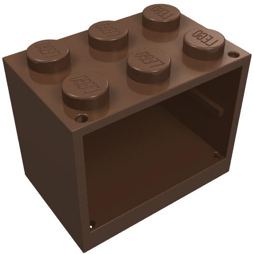 Lego Cupboard 2 x 3 x 2 with Solid Studs / Brown