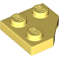 Wedge Plate 2 x 2 Cut Corner / Bright Light Yellow