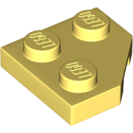 Lego Wedge Plate 2 x 2 Cut Corner / Bright Light Yellow