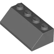 Brick Sloped 45° 2 x 4 / Dark Bluish Gray