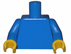 Lego Torso Plain / Blue Arms / Yellow Hands