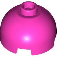 Brick Round 2 x 2 Dome Top, Vented Stud / Dark Pink