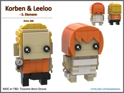 Korben + Leeloo - Fifth Element - Brickheadz Version 1